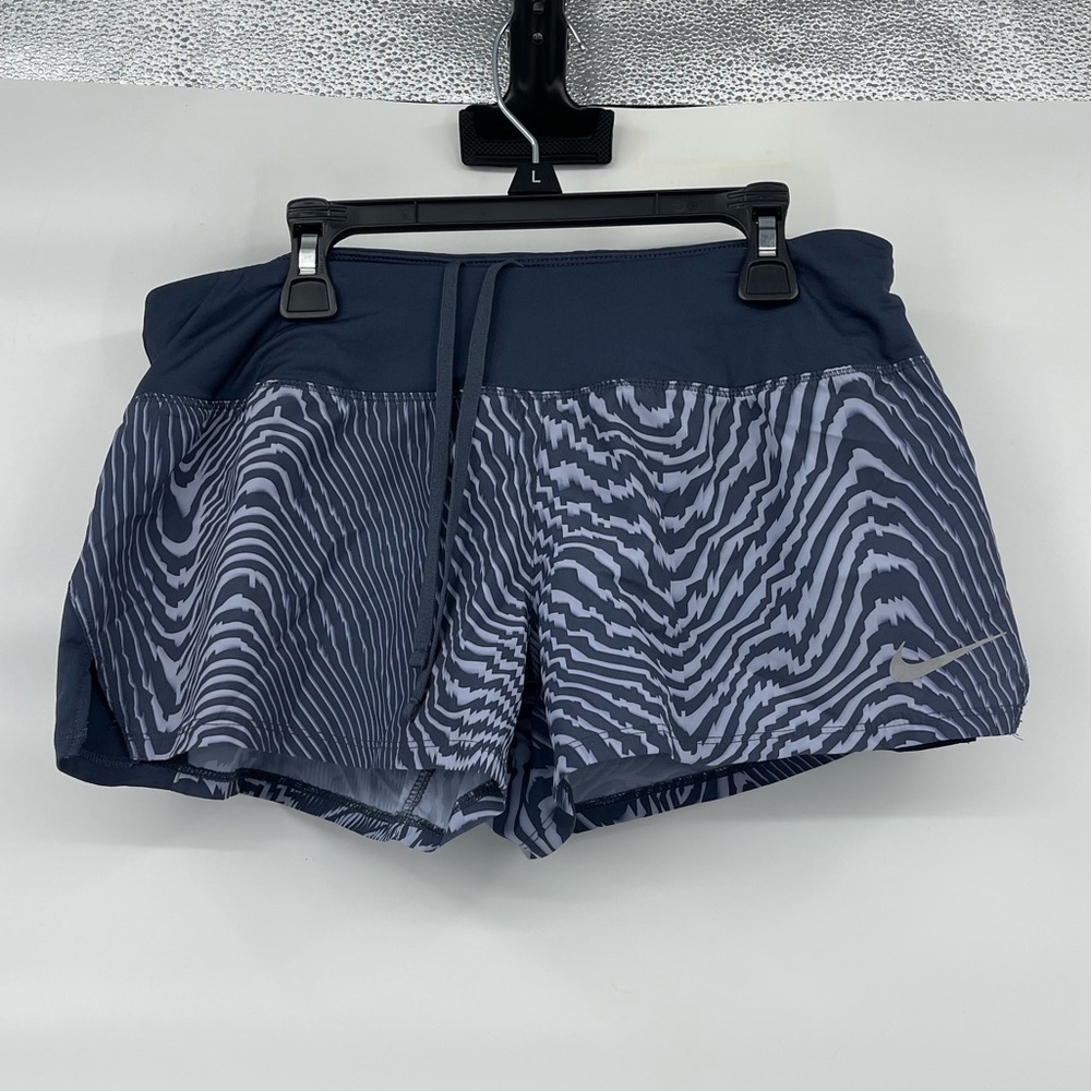 Nike Dri fit purple blue pattern athletic shorts